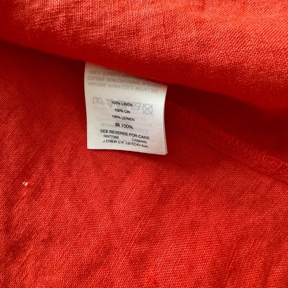 J Crew 100% linen Button Down Size 0 - Picture 3 of 6